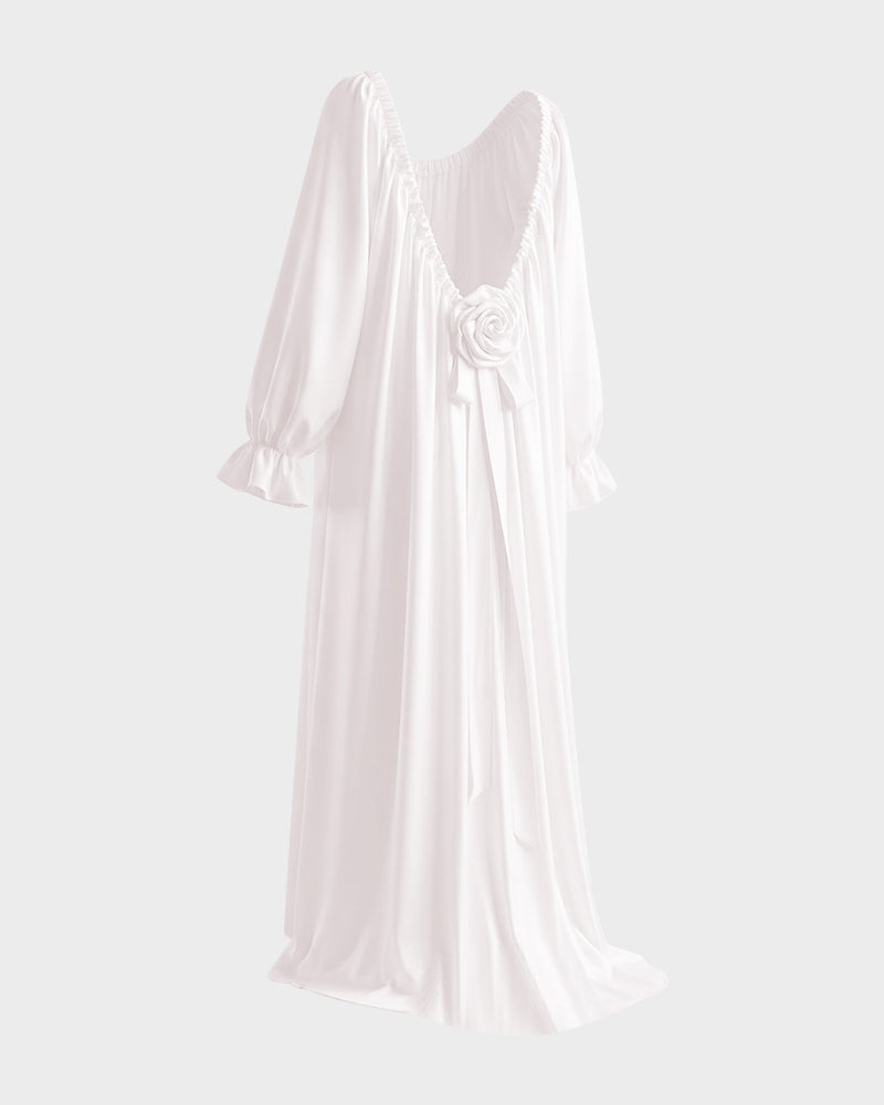 Backless Adjustable Vintage Loungewear Dress