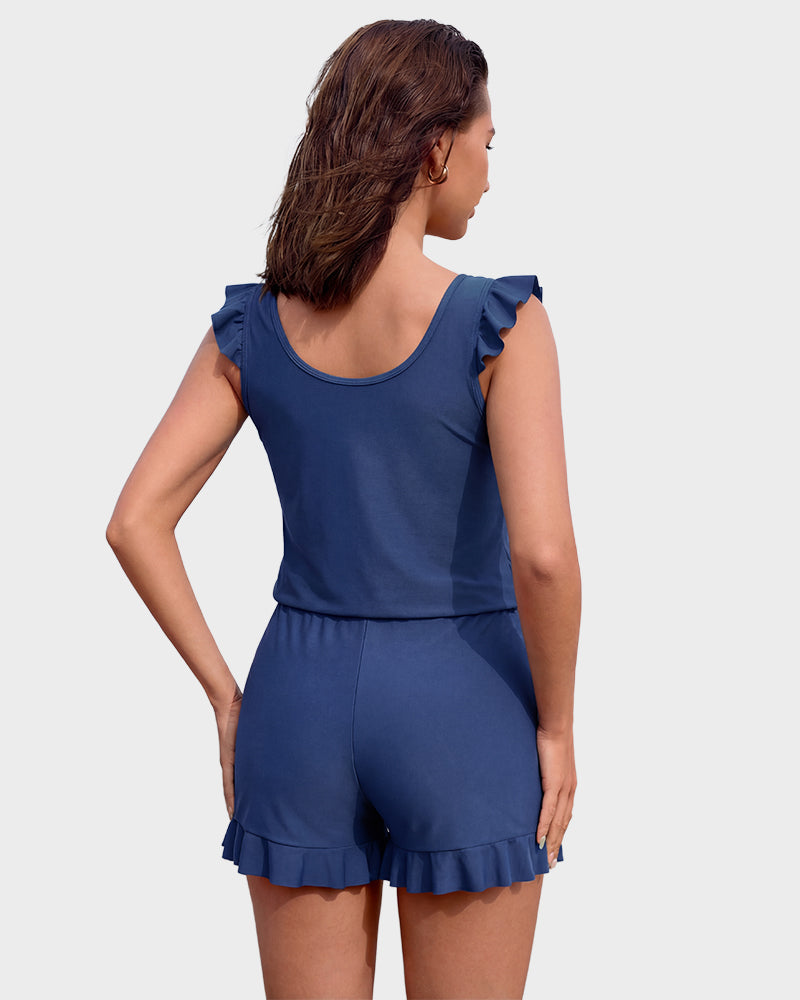 Built-in Bra Swim Romper