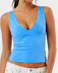 Deep U Neck Crop Tank Top