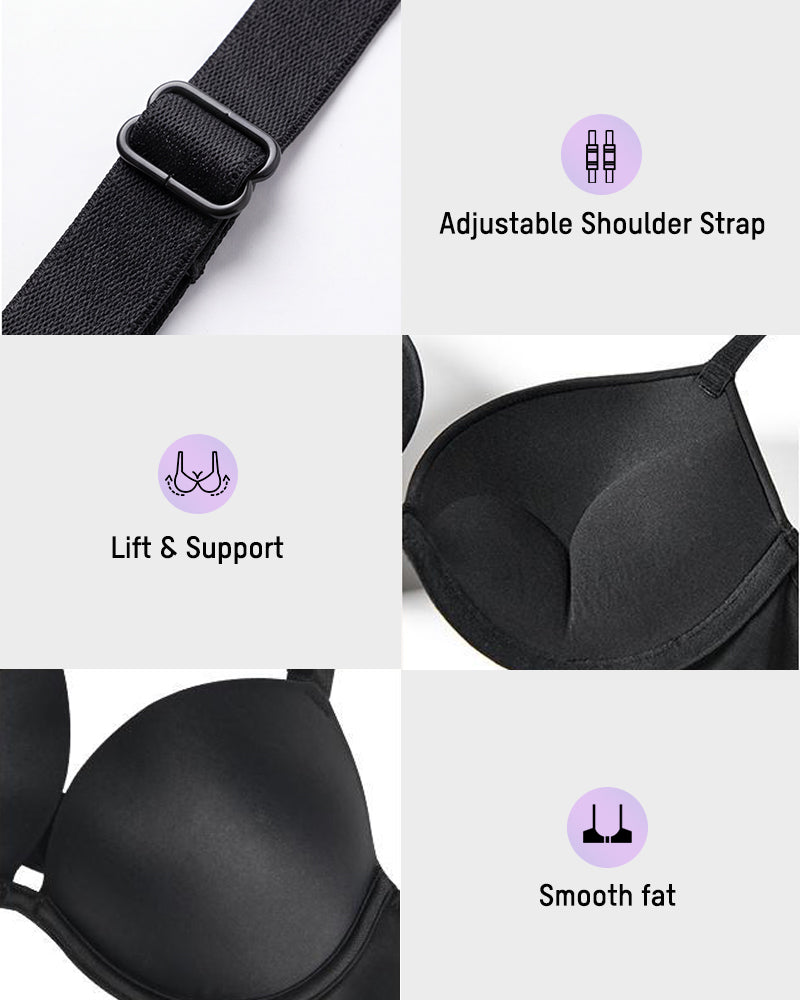 Deep V Push-Up T-Shirt Bra