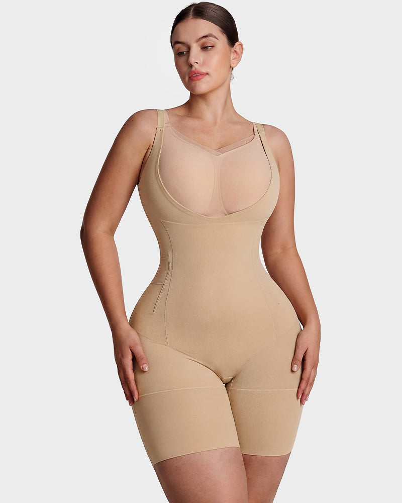 Easyslide™ U-Neck No-Cup Mid-Thigh Shapewear