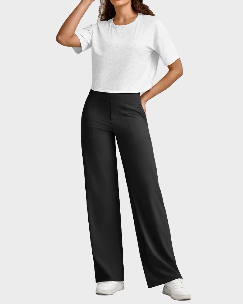 Loose High-Waist Business Wide-Leg Yoga Pants