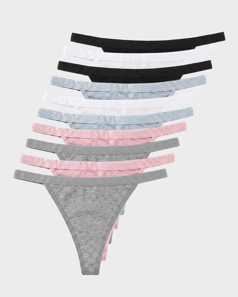 No-Show Seamless Cotton Thong(5 pack)