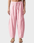 Plaid Wide-Leg Elastic Waist Pants