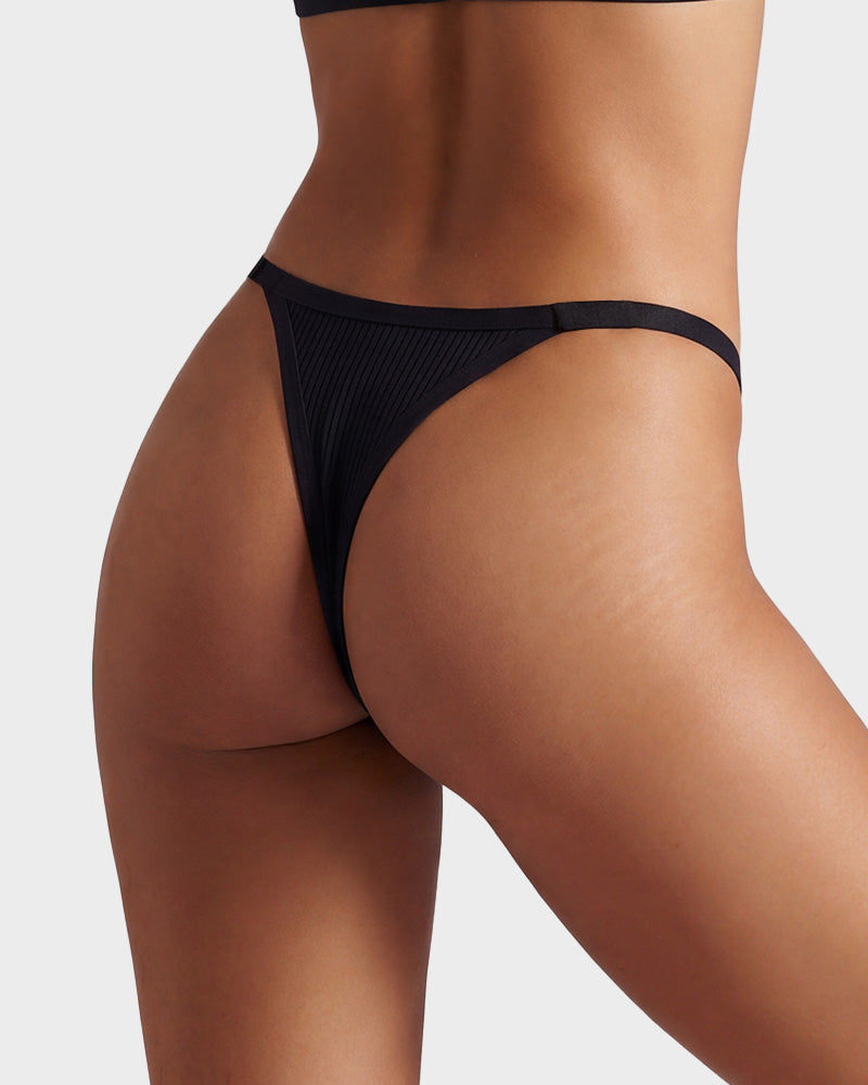 Ribbed Low-Rise Seamless Thong(10 Pack)