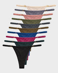 Ribbed Low-Rise Seamless Thong(10 Pack)