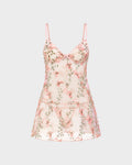 Seductive 3D Butterfly Embroidery Mesh Babydoll
