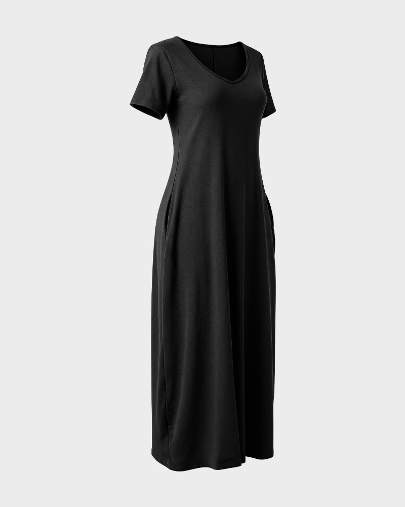 Slimming Maxi Lounge Dress with Pockets