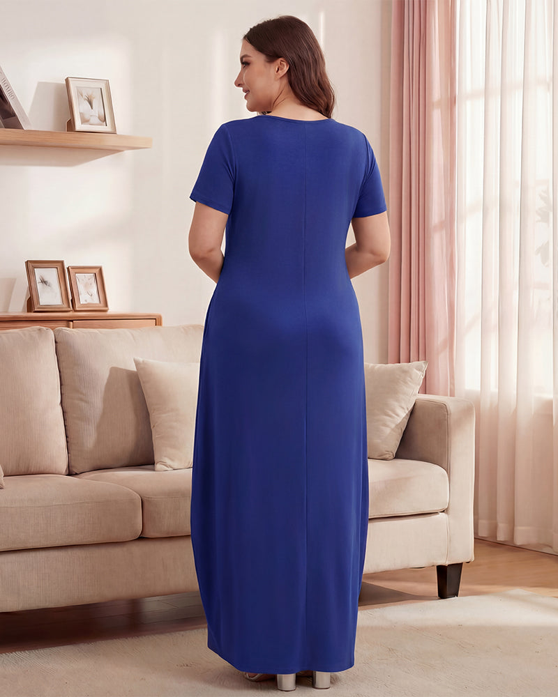 Slimming Maxi Lounge Dress with Pockets
