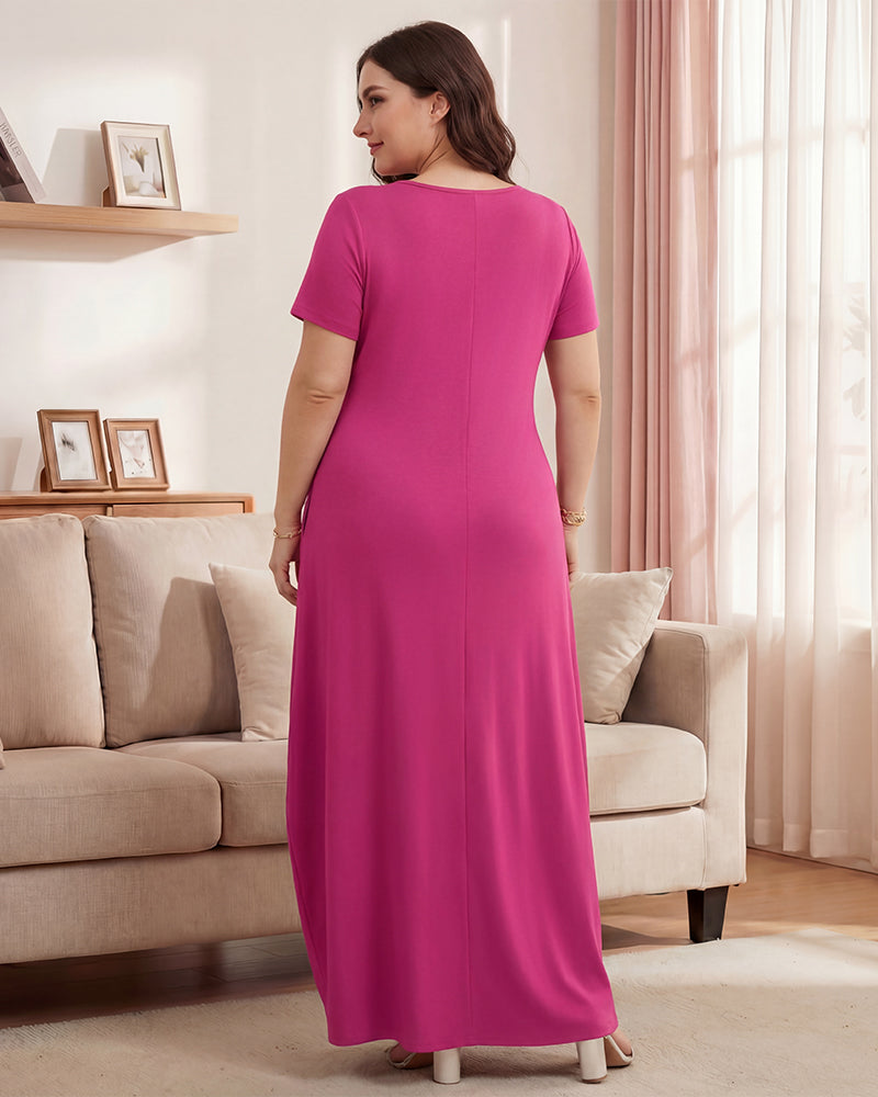 Slimming Maxi Lounge Dress with Pockets
