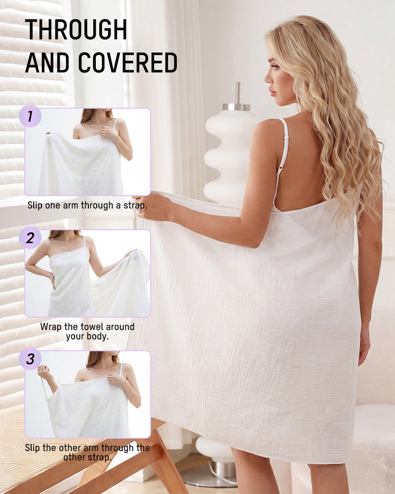 Soft Cotton Gauze Wrap Dress